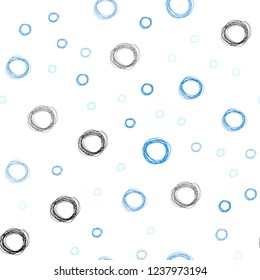 Dark BLUE vector seamless background with bubbles. Blurred bubbles on abstract background with colorful gradient. New design for ad, poster, banner of your website.
