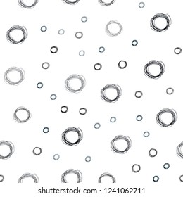 Dark BLUE vector seamless background with bubbles. Blurred bubbles on abstract background with colorful gradient. Pattern can be used for ads, leaflets.