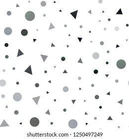 Dark BLUE vector seamless background with triangles, circles. Circles, lines on abstract background with colorful gradient. Template for business cards, websites.