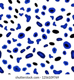 Dark BLUE vector seamless background with bubbles. Glitter abstract illustration with blurred drops of rain. Template for business cards, websites.