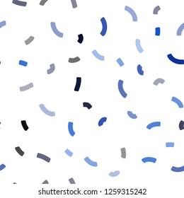 Dark BLUE vector seamless background with bent lines. Creative geometric illustration in marble style with gradient. Pattern for your business design.