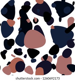 Dark Blue vector seamless background with bubbles. Illustration with set of shining colorful abstract circles. Pattern for trendy fabric, wallpapers.