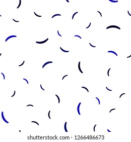 Dark BLUE vector seamless background with curved lines. Colorful abstract illustration with gradient lines. New composition for your brand book.