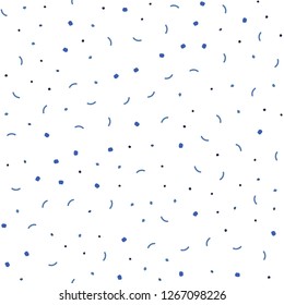 Dark BLUE vector seamless background with bubbles, lines. Modern abstract colorful illustration with spheres and lines. Template for business cards, websites.