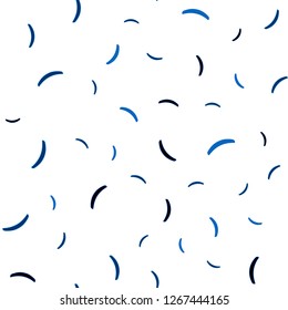 Dark BLUE vector seamless background with curved lines. Colorful illustration in abstract style with gradient. Elegant pattern for a brand book.