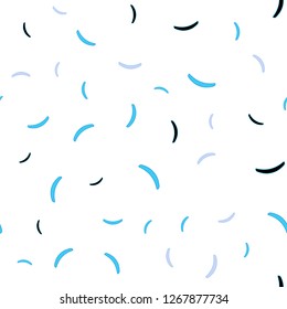 Dark BLUE vector seamless background with wry lines. Colorful illustration in abstract style with gradient. Pattern for your business design.