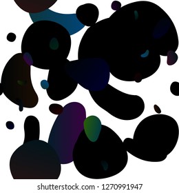 Dark BLUE vector seamless background with bubbles. Blurred decorative design in abstract style with bubbles. Pattern for design of window blinds, curtains.