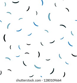 Dark BLUE vector seamless background with wry lines. Colorful illustration in simple style with gradient. Template for cell phone screens.