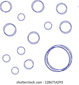 Dark BLUE vector seamless background with bubbles. Illustration with set of shining colorful abstract circles. Design for wallpaper, fabric makers.