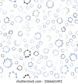 Dark BLUE vector seamless  cover with spots. Glitter abstract illustration with blurred drops of rain. Beautiful design for your business advert.