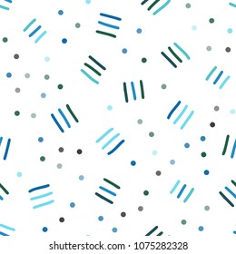 Dark BLUE vector seamless cover with abstract shapes. Seamless Illustration with set of abstact gradient lines. Template for business cards, websites.