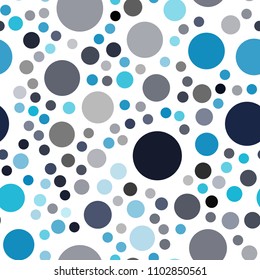 Dark BLUE vector seamless cover with spots. Abstract illustration with colored bubbles in nature style. Pattern can be used for futuristic ad, booklets.