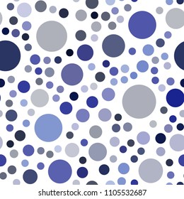 Dark BLUE vector seamless cover with spots. Blurred decorative design in abstract style with bubbles. Pattern can be used for beautiful websites.
