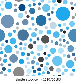 Dark BLUE vector seamless cover with spots. Blurred decorative design in abstract style with bubbles. Beautiful design for your business advert.