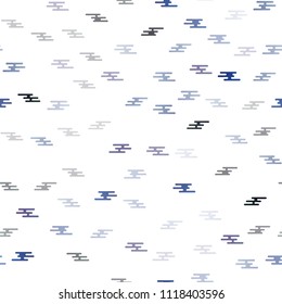 Dark BLUE vector seamless cover with long lines. Decorative shining illustration with lines on abstract template. The template can be used as a background.