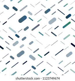 Dark BLUE vector seamless cover with long lines. Glitter abstract illustration with colored sticks. The pattern can be used as ads, poster, banner for commercial.