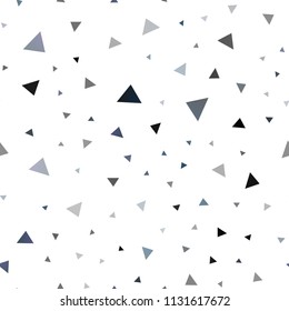 Dark BLUE vector seamless cover in polygonal style. Decorative design in abstract style with triangles. Best design for your ad, poster, banner.