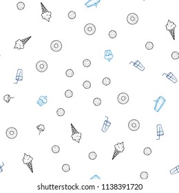 Dark BLUE vector seamless cover with cuisine gourmet. Illustration with set of fresh food in doodle style. Pattern for menu of cafes, bars, restaurants.