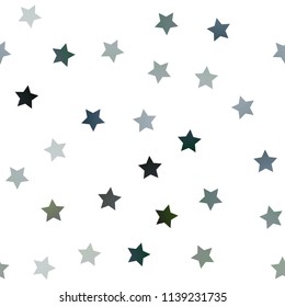 Dark BLUE vector seamless cover with small and big stars. Glitter abstract illustration with colored stars. The pattern can be used for new year ad, booklets.