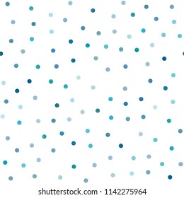 Dark BLUE vector seamless cover with spots. Blurred bubbles on abstract background with colorful gradient. New design for ad, poster, banner of your website.
