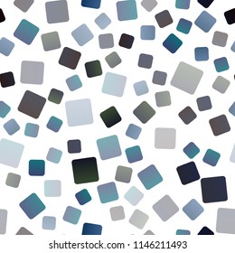 Dark BLUE vector seamless cover in polygonal style. Rectangles on abstract background with colorful gradient. Modern template for your landing page.