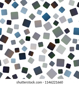 Dark BLUE vector seamless cover in polygonal style. Decorative design in abstract style with rectangles. The template can be used as a background.