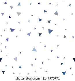 Dark BLUE vector seamless cover in polygonal style. Beautiful illustration with triangles in nature style. The template can be used as a background.