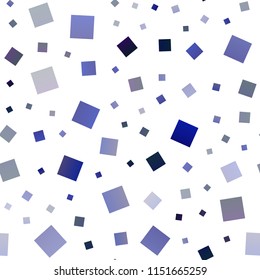 Dark BLUE vector seamless cover in polygonal style. Illustration with set of colorful rectangles. The template can be used as a background.