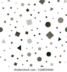 Dark BLUE vector seamless cover in polygonal style with circles. Abstract gradient illustration with circles, triangles, cubes. Pattern for design of fabric, wallpapers.
