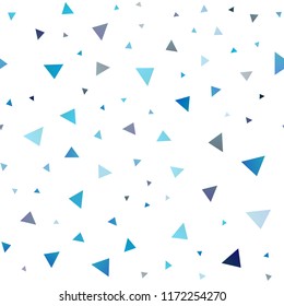 Dark BLUE vector seamless cover in polygonal style. Triangles on abstract background with colorful gradient. Pattern for commercials.