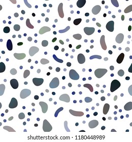 Dark BLUE vector seamless cover with circles. Abstract illustration with colored bubbles in nature style. Pattern for design of window blinds, curtains.