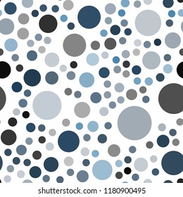Dark BLUE vector seamless cover with spots. Blurred decorative design in abstract style with bubbles. Pattern can be used as texture of wallpapers.