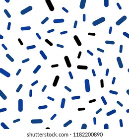 Dark BLUE vector seamless cover with stright stripes. Blurred decorative design in simple style with lines. Smart design for your business advert.