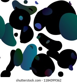 Dark BLUE vector seamless cover with circles. Illustration with set of shining colorful abstract circles. Trendy design for wallpaper, fabric makers.