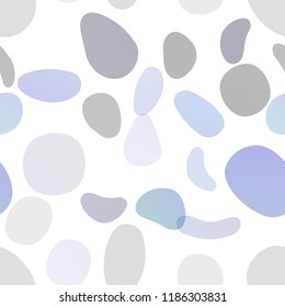 Dark BLUE vector seamless cover with circles. Blurred bubbles on abstract backdrop with colorful gradient. Trendy design for wallpaper, fabric makers.