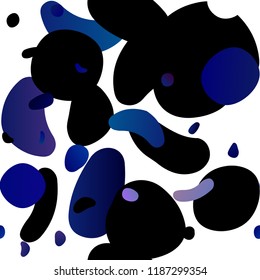 Dark BLUE vector seamless cover with circles. Abstract illustration with colored bubbles in nature style. Template for business cards, websites.