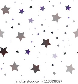 Dark BLUE vector seamless cover with small and big stars. Glitter abstract illustration with colored stars. The pattern can be used for new year ad, booklets.