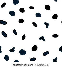 Dark BLUE vector seamless cover with spots. Abstract illustration with colored bubbles in nature style. Design for textile, fabric, wallpapers.