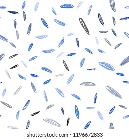 Dark BLUE vector seamless cover with spots. Illustration with set of shining colorful abstract circles. Pattern can be used for futuristic ad, booklets.