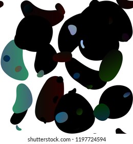 Dark BLUE vector seamless cover with circles. Blurred decorative design in abstract style with bubbles. Trendy design for wallpaper, fabric makers.