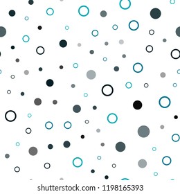 Dark BLUE vector seamless cover with spots. Beautiful colored illustration with blurred circles in nature style. Template for business cards, websites.