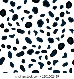 Dark BLUE vector seamless cover with spots. Illustration with set of shining colorful abstract circles. Pattern for trendy fabric, wallpapers.