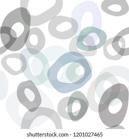 Dark BLUE vector seamless cover with circles. Blurred decorative design in abstract style with bubbles. Pattern for design of fabric, wallpapers.
