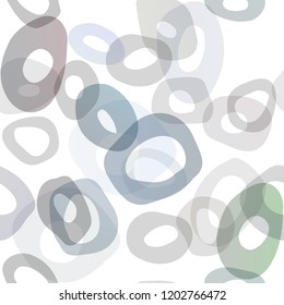 Dark BLUE vector seamless cover with circles. Glitter abstract illustration with blurred drops of rain. Pattern for trendy fabric, wallpapers.