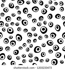 Dark BLUE vector seamless cover with circles. Abstract illustration with colored bubbles in nature style. Trendy design for wallpaper, fabric makers.