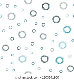 Dark BLUE vector seamless cover with spots. Abstract illustration with colored bubbles in nature style. Pattern can be used for beautiful websites.