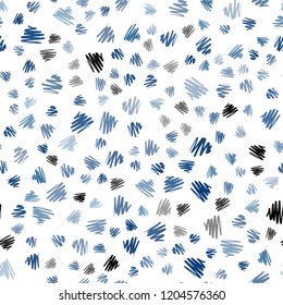 Dark BLUE vector seamless cover with stright stripes. Shining colored illustration with sharp stripes. Template for your beautiful backgrounds.
