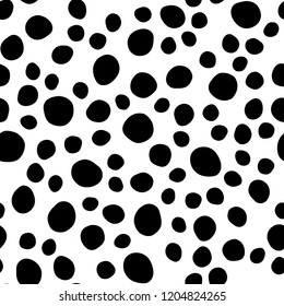 Dark BLUE vector seamless cover with circles. Blurred bubbles on abstract backdrop with colorful gradient. Pattern for trendy fabric, wallpapers.