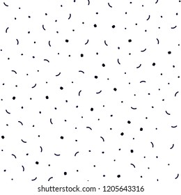 Dark BLUE vector seamless cover with spots, lines. Colorful illustration with circles and lines in futuristic style. Design for textile, fabric, wallpapers.