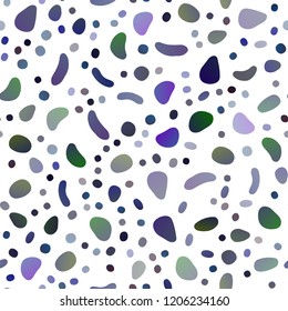 Dark BLUE vector seamless cover with circles. Abstract illustration with colored bubbles in nature style. Pattern for design of fabric, wallpapers.